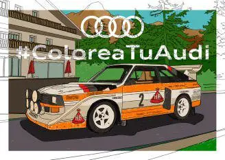 Audi crea ilustraciones de sus modelos icónicos para colorear en casa